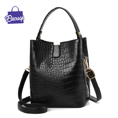 Women Crocodile Pattern Handbag - Elsouqs