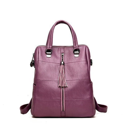 Women's Classic Leather Backpacks - Elsouqs