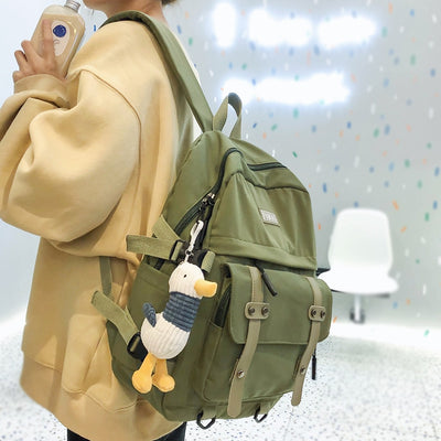 Waterproof Nylon Backpack, Fashion Book Bag - Elsouqs