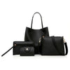 Women Leather Shoulder Messenger Crossbody Bag Set - Elsouqs