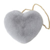 Heart Shaped Faux Fur Crossbody Bag - Elsouqs