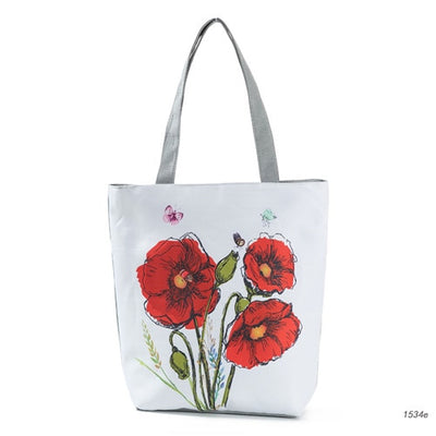 Flower & Butterfly Print Women Shoulder Bag - Elsouqs