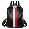 Luxury Famous Women Leather Backpack, Tricolor - Elsouqs