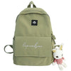 Waterproof Nylon Bag With Embroidery & Doll Keychain - Elsouqs