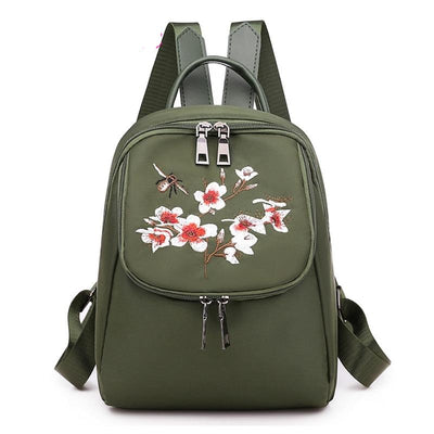 Plum Blossom Embroidery Backpack - Elsouqs