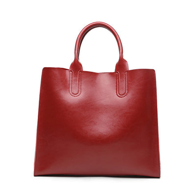 Retro High Class Leather Hand Bag - Elsouqs