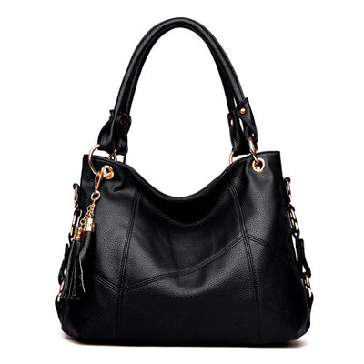 Leather Tote Handle Bag - Elsouqs