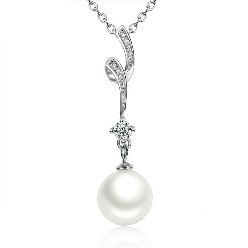 Sterling Silver Pearl Necklace - Elsouqs