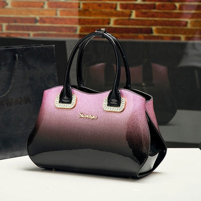 Shiny Top-Handle Bag - Elsouqs