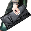 Crocodile Pattern Leather Clutch Bag - Elsouqs
