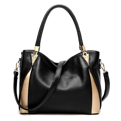 Classical Black Leather Handbag - Elsouqs