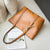 Tassel Decor Leather Handbag