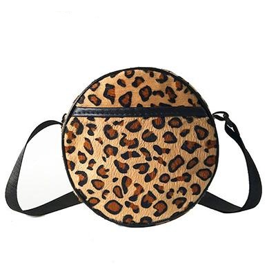 Leopard Round Shoulder Bag - Elsouqs